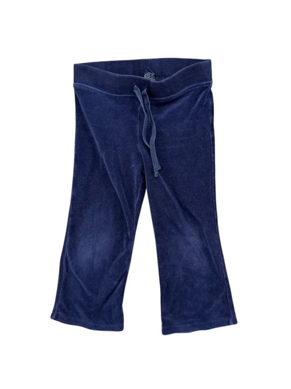 Ralph Lauren Terry Pants Girls Navy Blue Wide Leg Drawstring Casual Size 4T